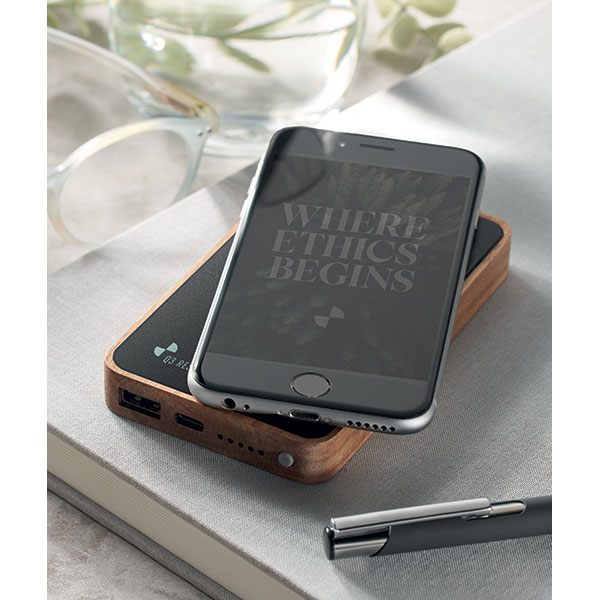 Acacia Wireless Charger Powerbank - Spot Colour