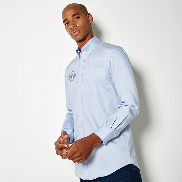Kustom Kit Premium Long Sleeve Classic Fit Oxford Shirt