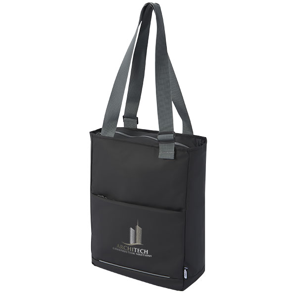 Aqua 14" GRS Recycled Water Resistant Laptop Tote Bag - Full Colour