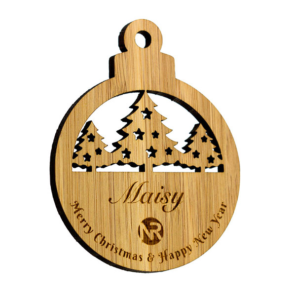 Moso Bamboo Christmas Bauble