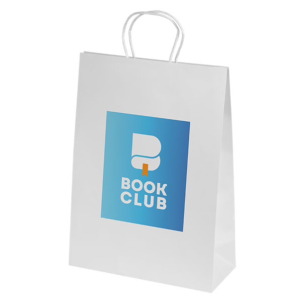 Ashdown Medium White Paper Gift Bag - Full Colour