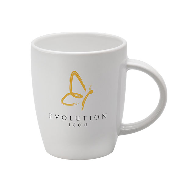 Darwin Earthenware Mug - White