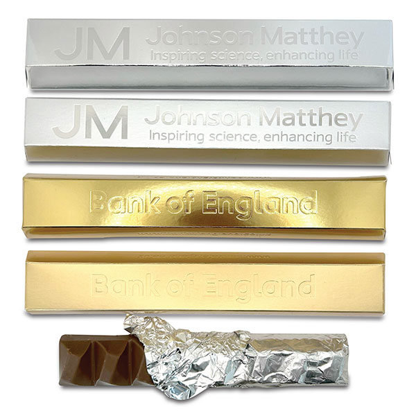 Boxed Embossed Bullion Chocolate Bar
