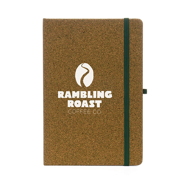 Recycled Tea Ground and Cork A5 Notebook