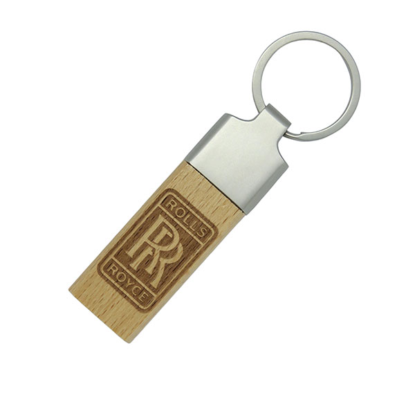 Porto rPET Rectangular Key Ring - Full Colour