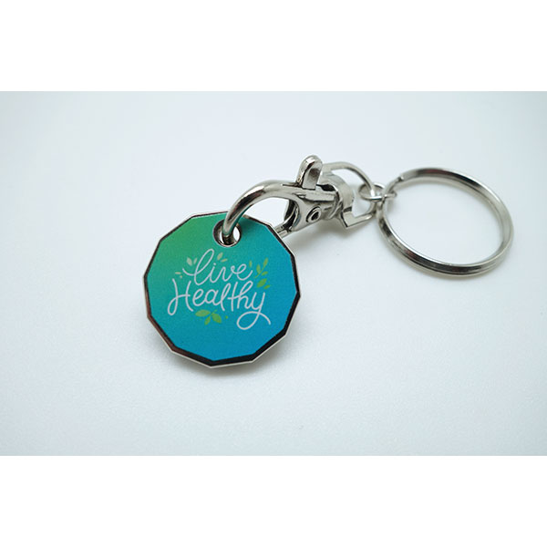 Wishbone Shaped Trolley Token Key Ring