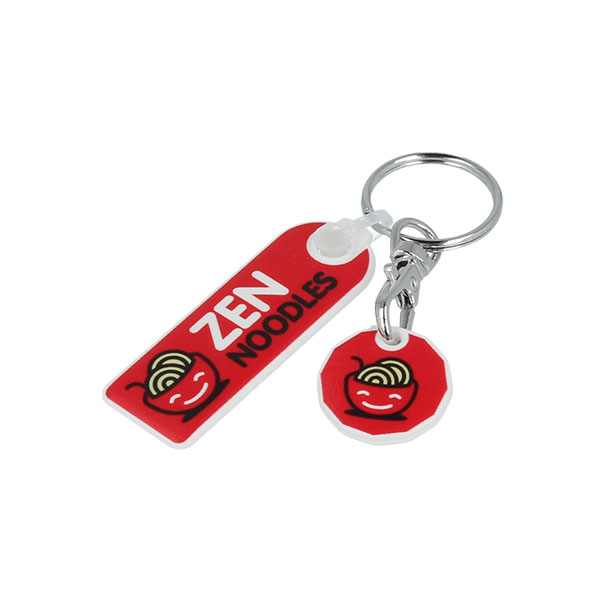 Printed Trolley Token Key Ring - Full Colour