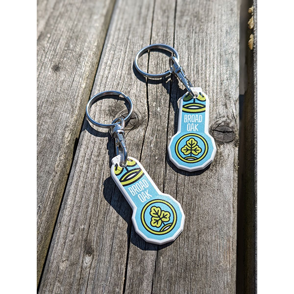 Trolley Token Key Ring With Chain