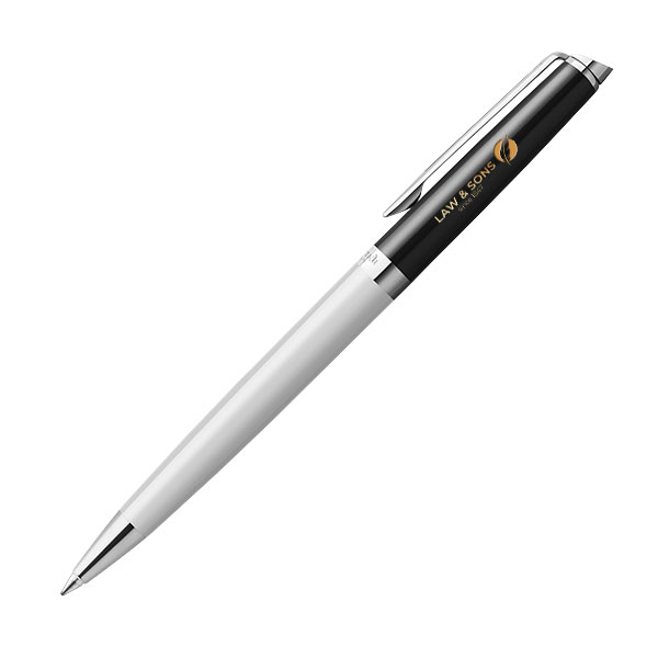 Hemisphere Colour Blocking Ballpoint Pen - Engraving