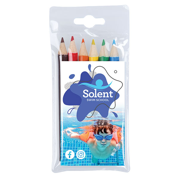Pack of 6 Half Length Colouring Pencils