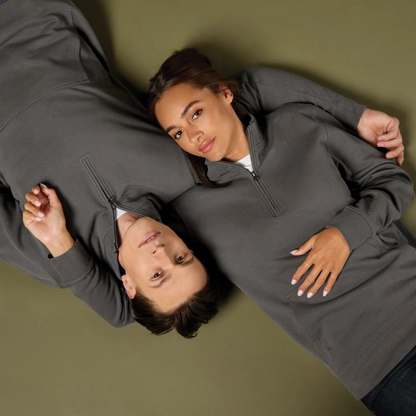 Kustom Kit 1/4 Zip Pique Sweatshirt