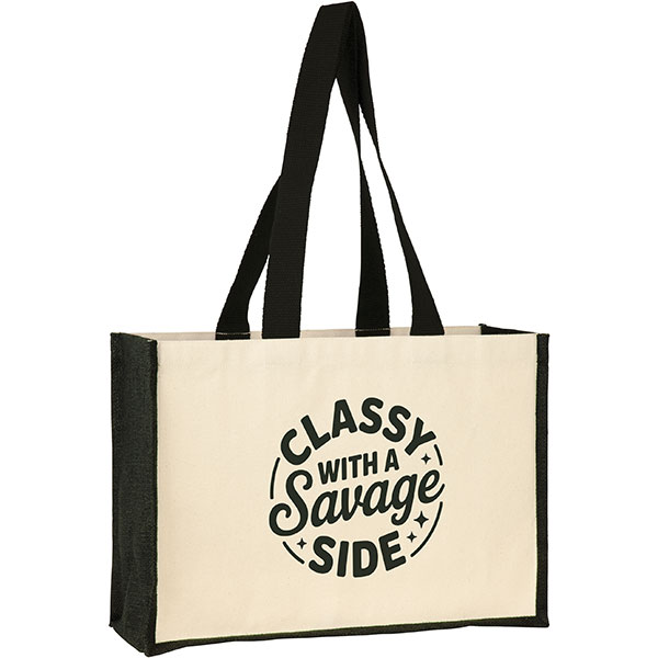 Brookland Cotton Jute Shopper - Spot Colour