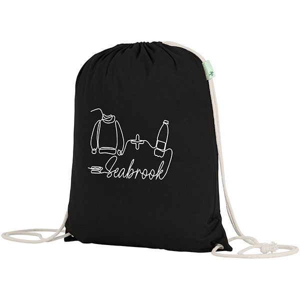 Seabrook 5oz Recycled Cotton Drawstring Bag - Spot Colour