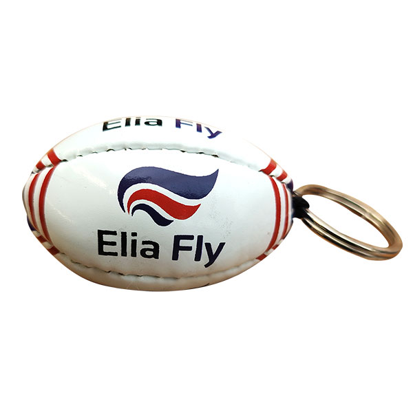 Rugby Ball Key Ring - Spot Colour