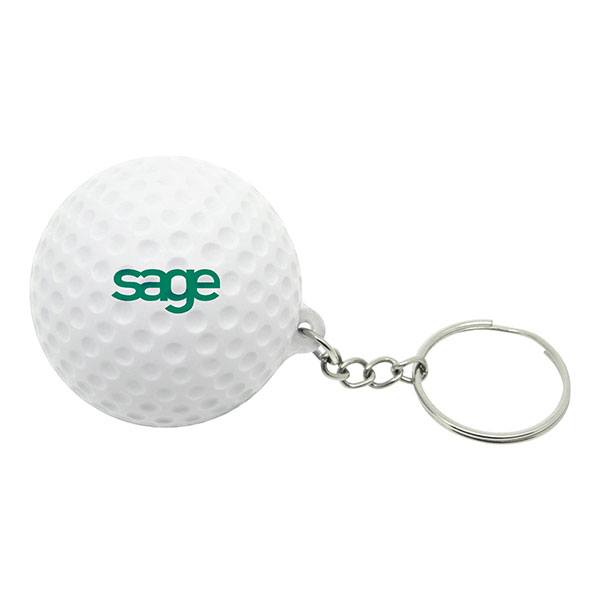 Stress Golf Ball Key Ring