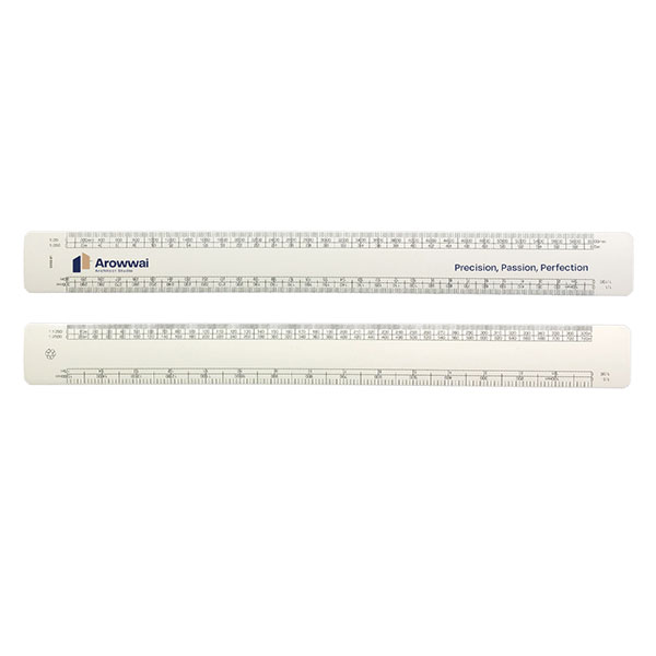 12" Recycled Architect's Scale Rule - Full Colour