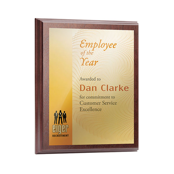 Oblong Award Plaques with Base Veneer
