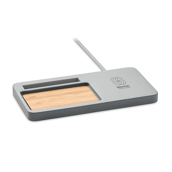 Limestone Cement & Bamboo Wireless Charger