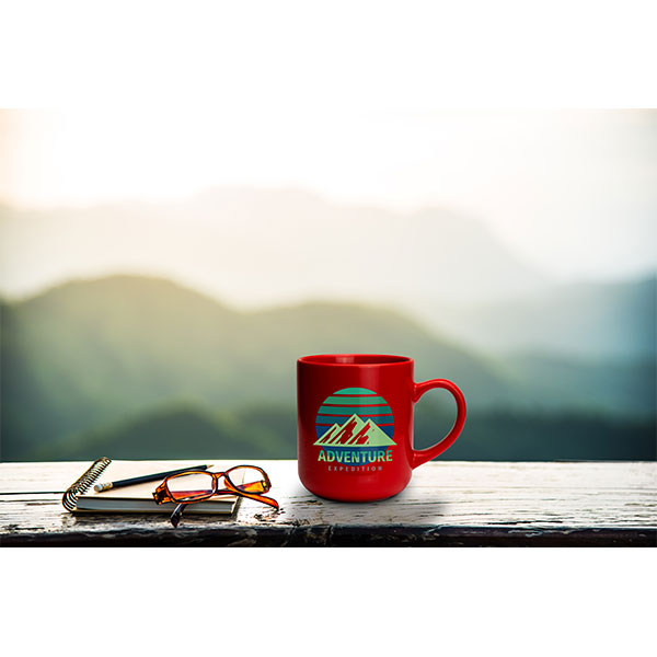 Clover Earthenware Mug - Coloured