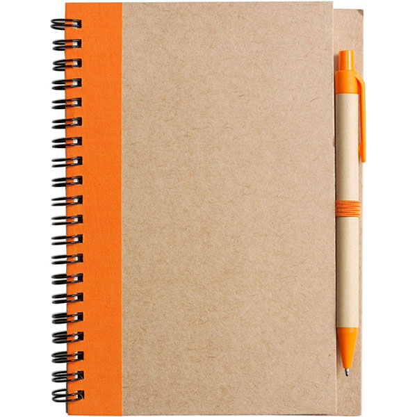 Eco Wirobound Notebook with Ballpen - 1 Colour