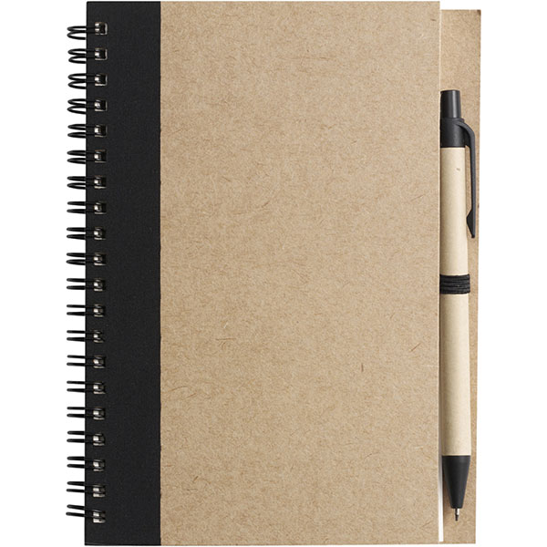 Eco Wirobound Notebook with Ballpen - 1 Colour