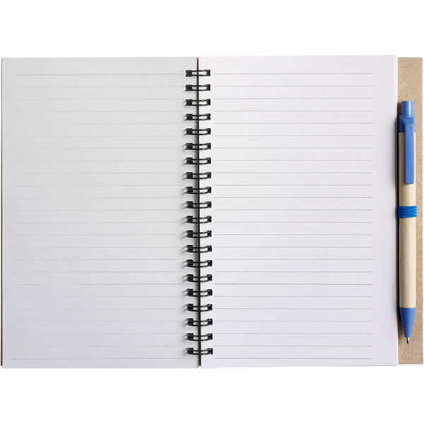 Eco Wirobound Notebook with Ballpen - 1 Colour