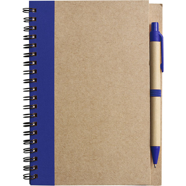 Eco Wirobound Notebook with Ballpen - 1 Colour
