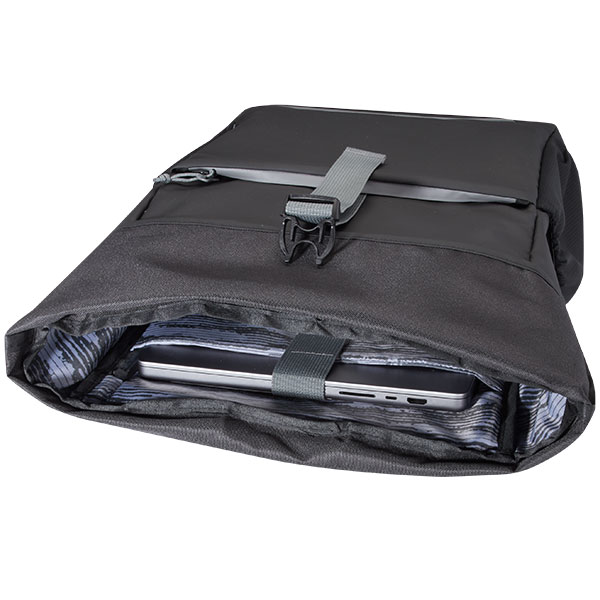Aqua 15" GRS Recycled Water Resistant Roll-Top Bike Bag - 1 Colour