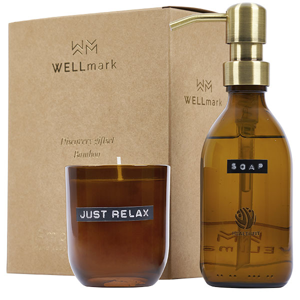 Wellmark Discovery Hand Soap Dispenser and Scented Candle Set