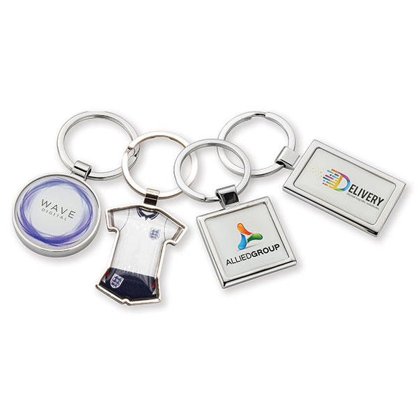 Domed Metal Key Ring
