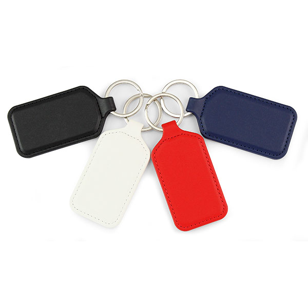 Porto rPET Rectangular Key Ring - Full Colour