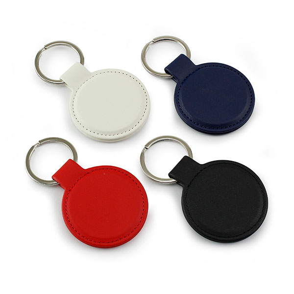 Porto rPET Round Key Ring - Debossed