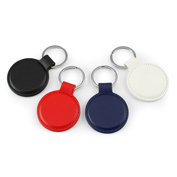 Porto rPET Round Key Ring - Debossed