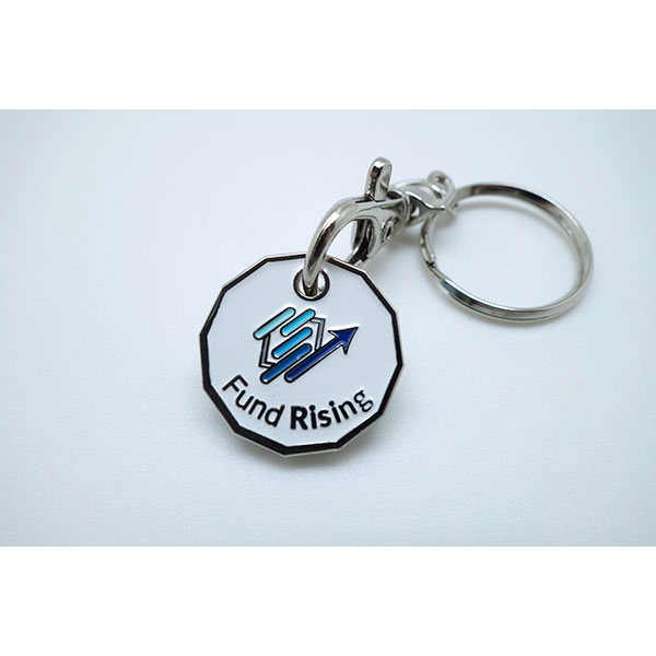 Soft Enamel Trolley Token Key Ring