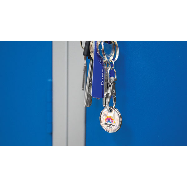 Express Printed Trolley Token Key Ring