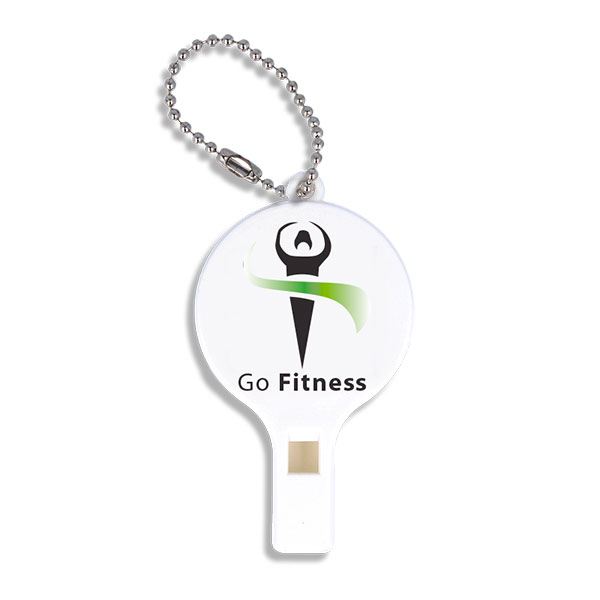Plastic Whistle Key Ring