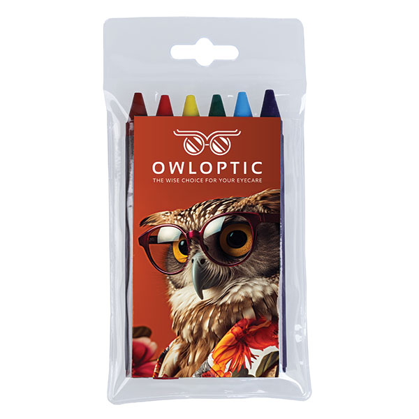 Pack of 6 Half Length Crayons