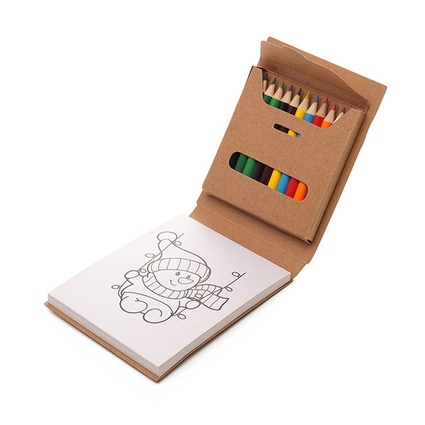 2 in 1 Colouring Pad and Pencils