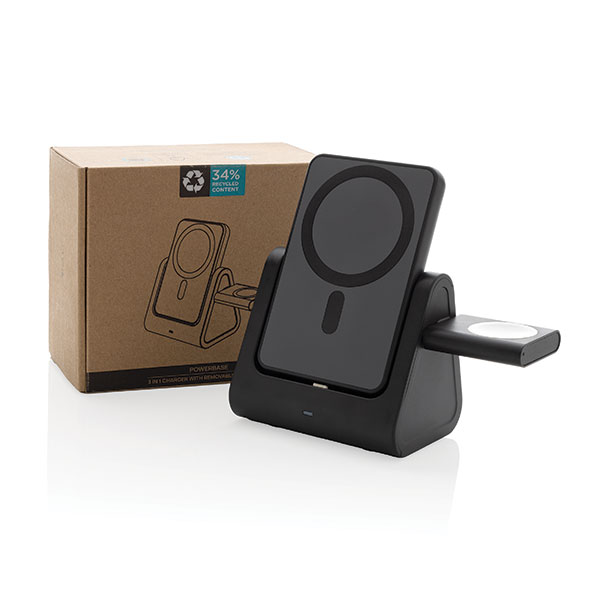 Powerbase RCS Recycled 3 in 1 Charger with 5000mAh Powerbank