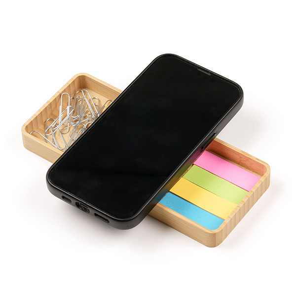 Bamboo Desk Organiser and Charger - 1 Colour