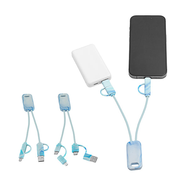 Berners 6 in 1 Recycled USB Cable - 1 Colour
