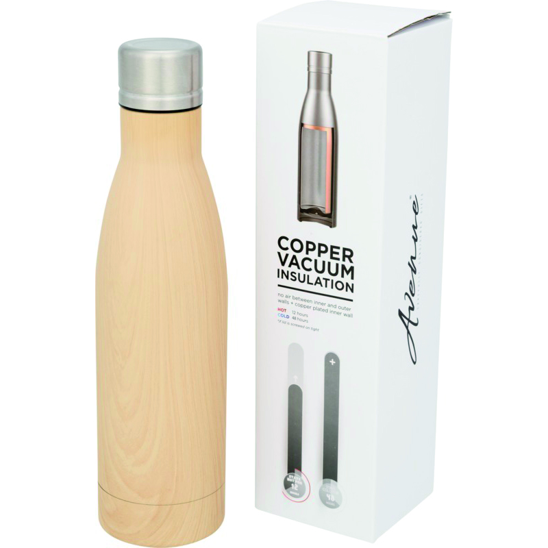 Vasa 500ml Wood Look Copper Vacuum Insulated Bottle